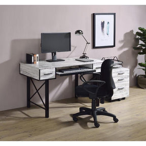 Acme Furniture 92797 Computer Desk - Antique White & Black
