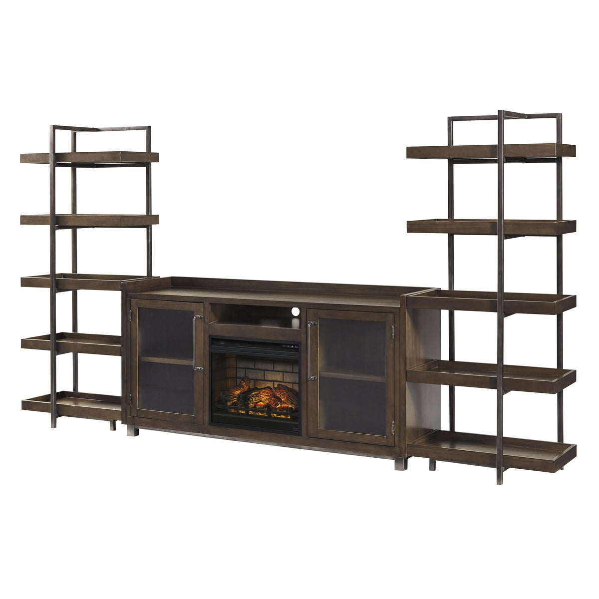 Signature Design by Ashley Starmore W633W6 3 pc Wall Unit with Electric Fireplace
