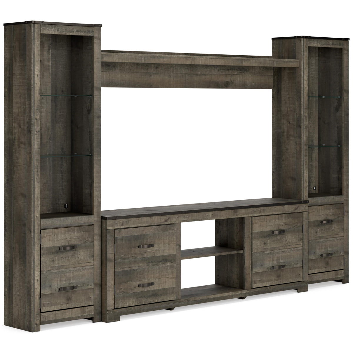 Signature Design by Ashley Trinell W446W13 4 pc Entertainment Center