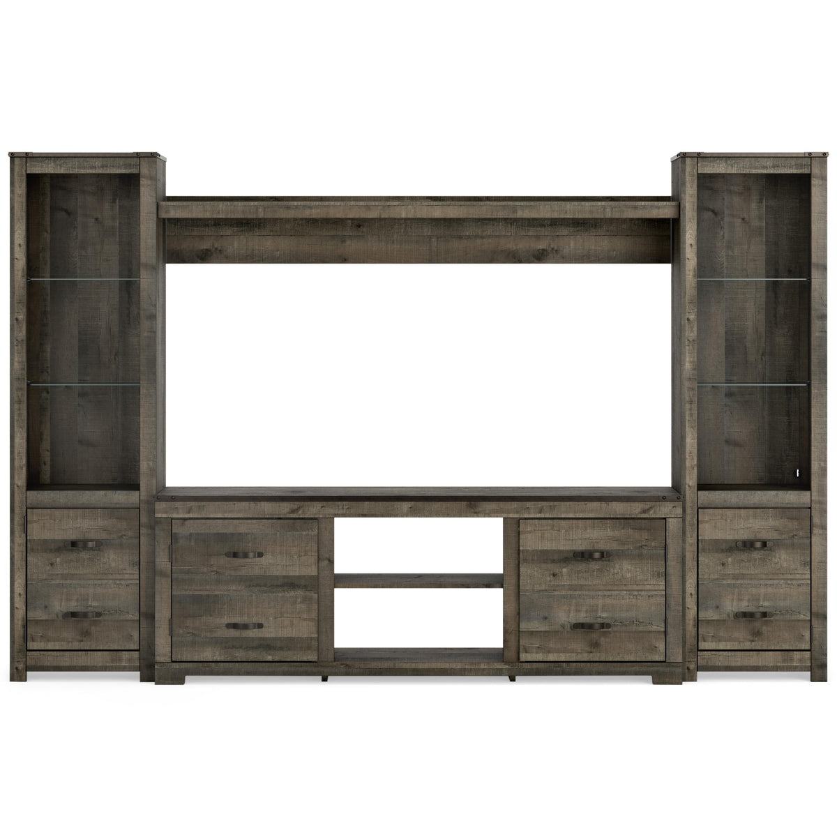 Signature Design by Ashley Trinell W446W13 4 pc Entertainment Center