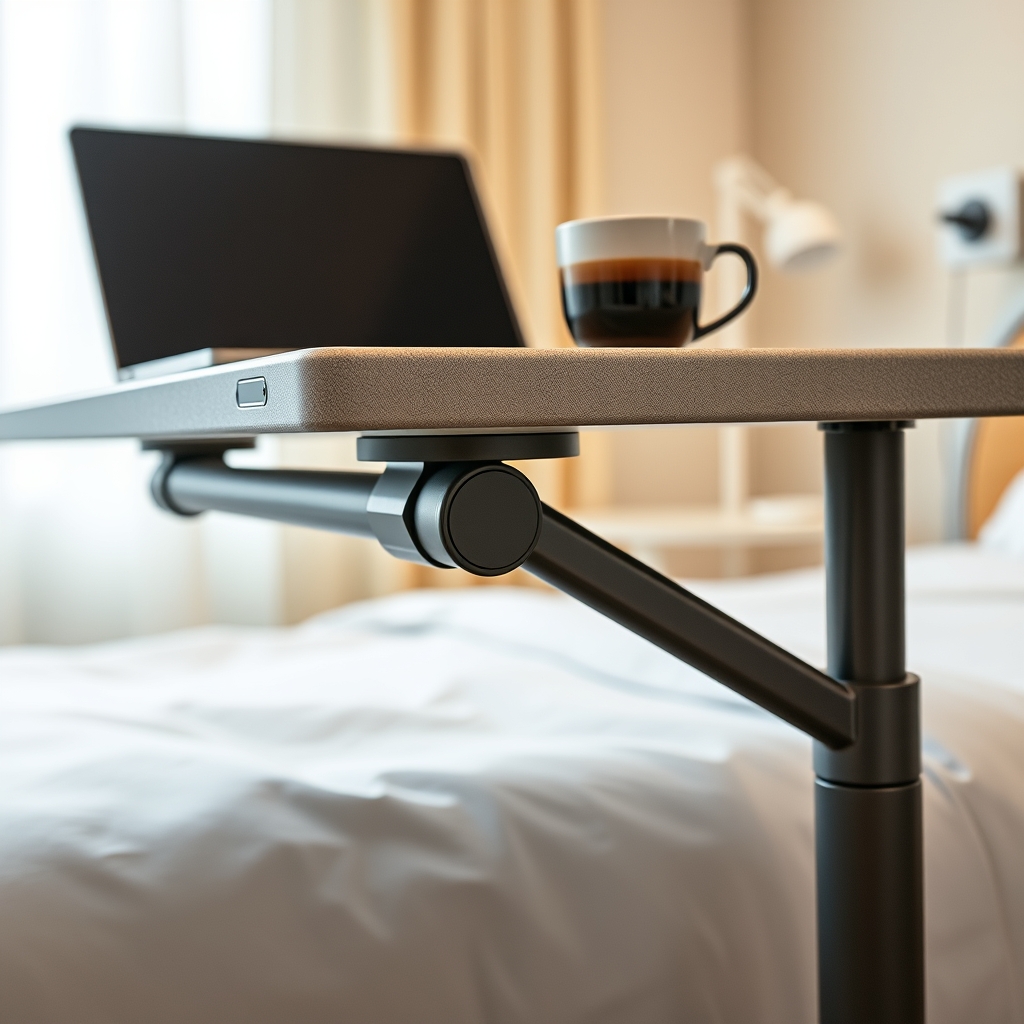 Vaunn overbed table in use